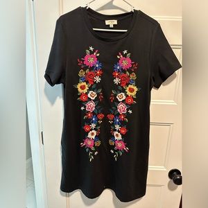 Umgee Black Flower Dress